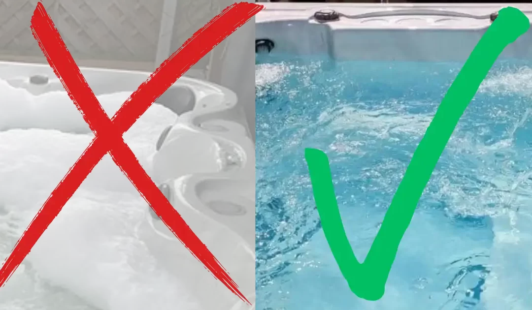 Schuim verwijderen van spa of jacuzzi