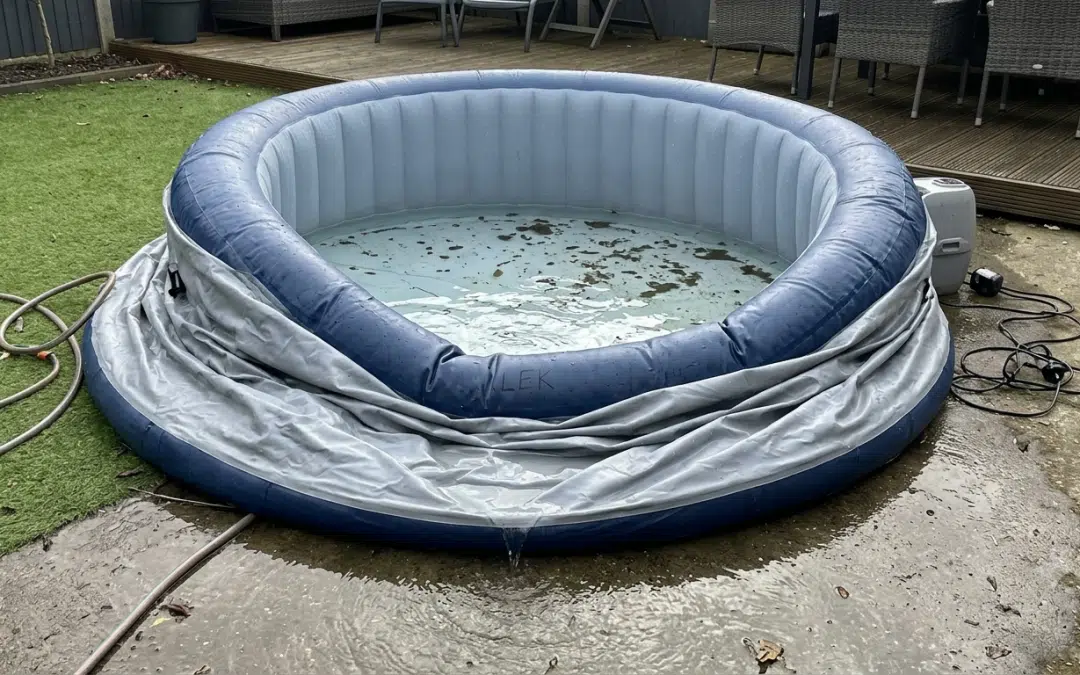 Opblaasbare jacuzzi verliest lucht opsporen